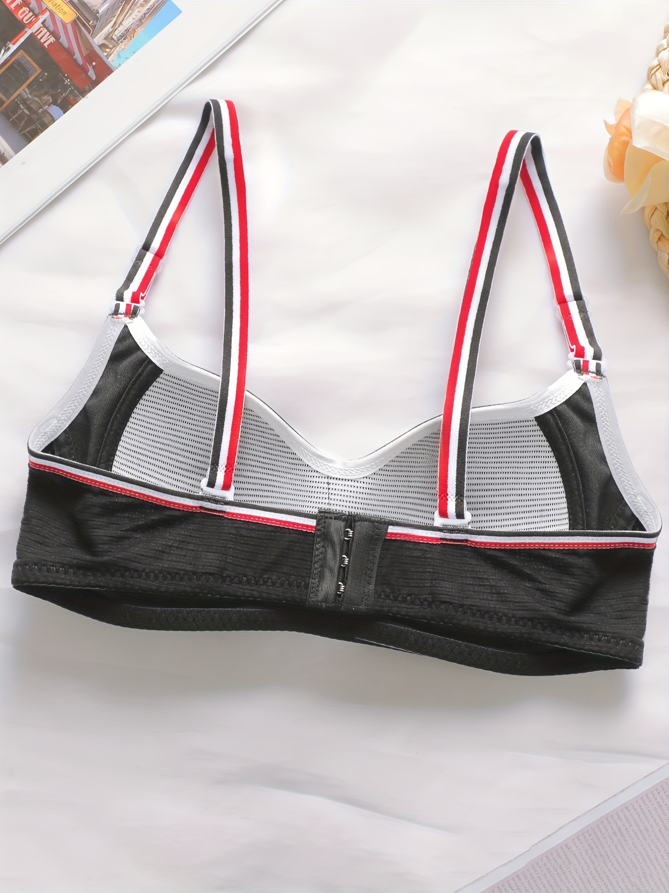 Wire-Free Teenage Girls' Training Bra | Soft Cotton Striped A-Cup Bra for  Sports & Everyday Use