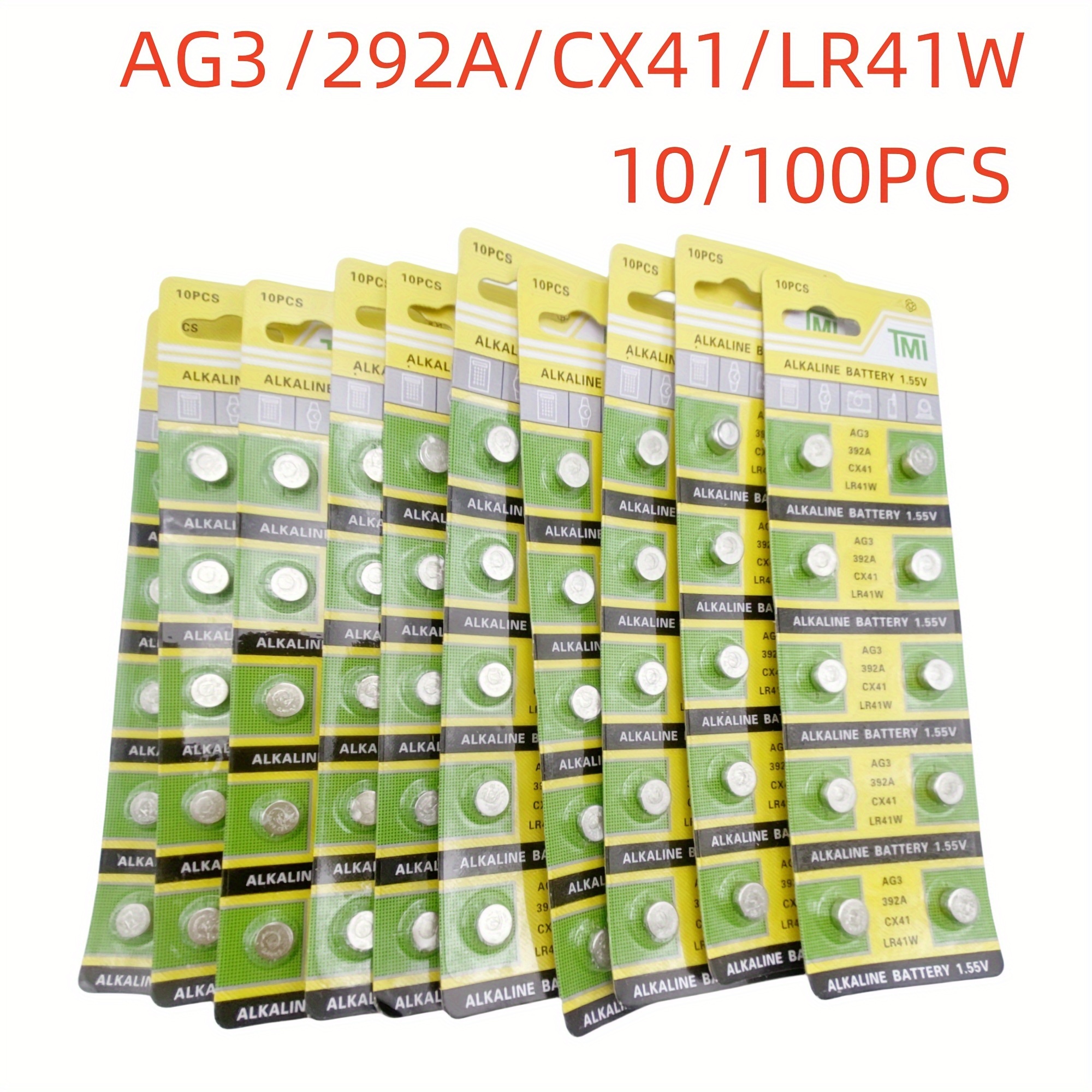10 Piles AG3 / LR41 / 392 / 384 / 192 / LR736 Camelion Alcaline 1,5V -  Bestpiles