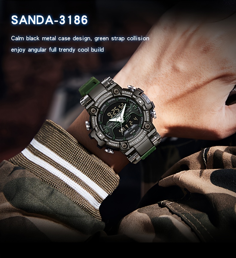 1 Reloj Militar Tipo G Hombre, Relojes Envío Directo Descarga Digital  Hombre, Resistente Agua, 50 M, Reloj Pulsera Electrónico Esfera , Reloj  Deportivo Analógico, Reloj Cuarzo Doble Pantalla Hombre 2023 - Joyería  Accesorios - Temu