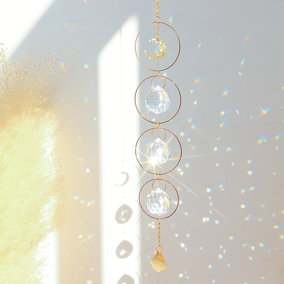 Décor suspendu Hilitand, pendentif Suncatcher en cristal, intérieur coloré  pour lampe de maison de fenêtre