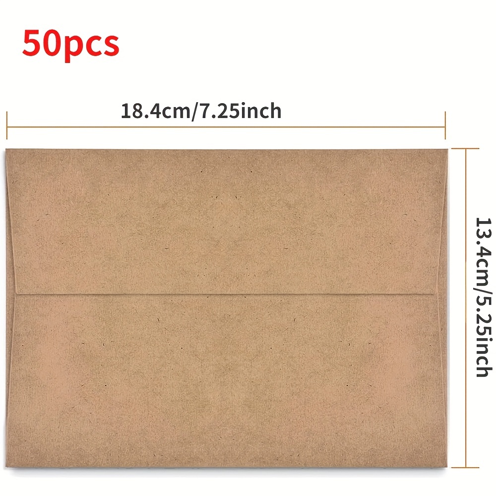 Kraft Envelopes Self Seal Invitation Envelopes Blank A7 - Temu