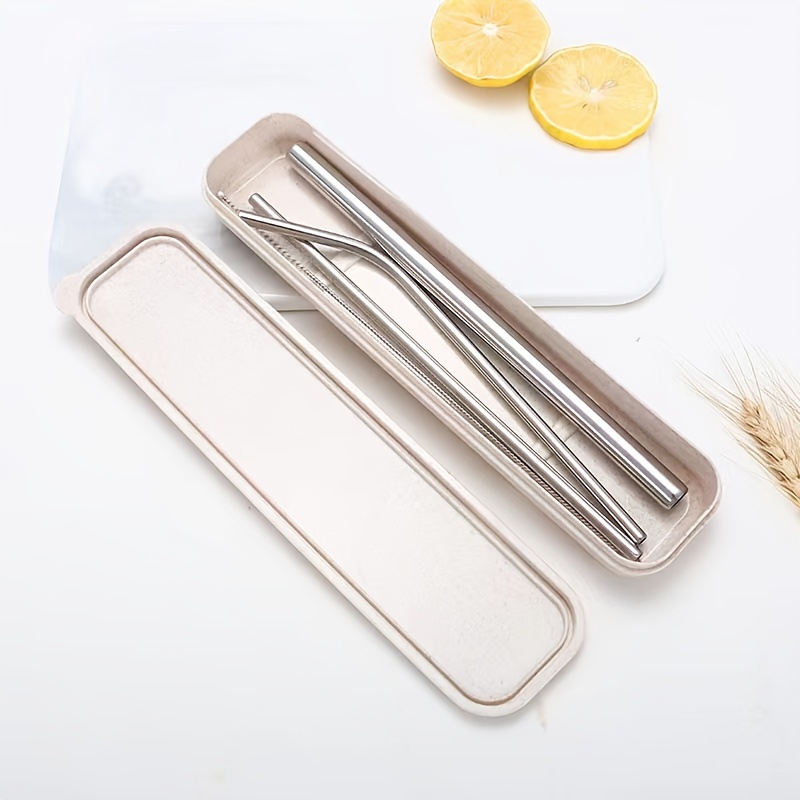 Germany 316 Stainless Steel Straw Set Environmental Protection Drinking  Pipe Domestic Milk Tea Thick Metal Elbow Straw Non-disposable - Temu Latvia
