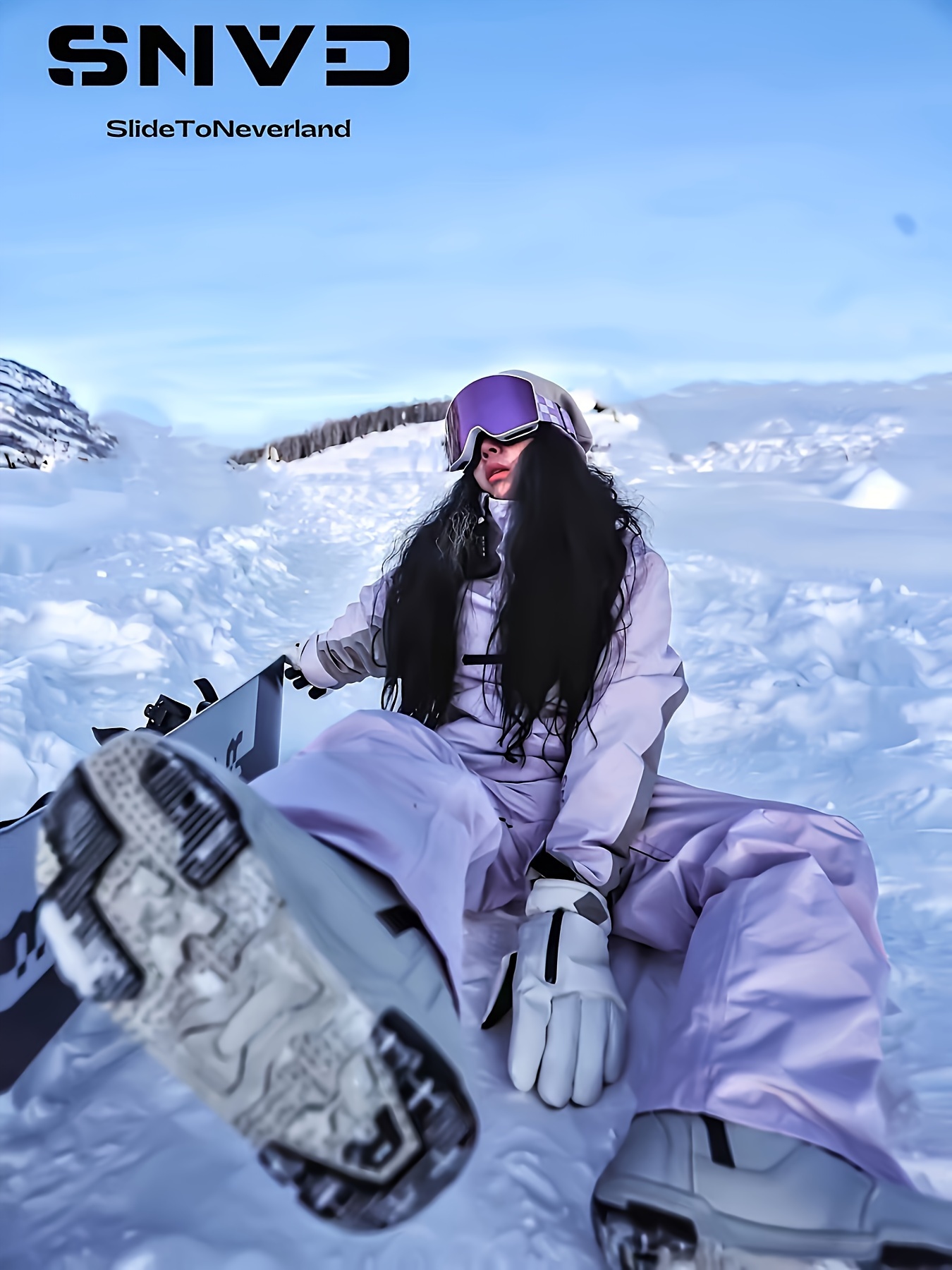 Mono nieve para mujer moderno calido grueso para hacer snowboard