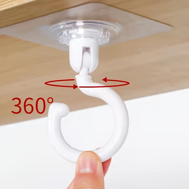 2pcs 360° Swivel Ceiling Hooks - No Drilling Required - Perfect for Hanging  Plants, Towels, Coats & More!