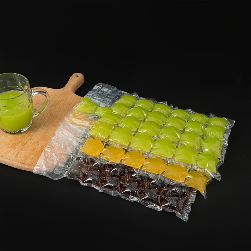 10/20pcs Disposable Ice Cube Bag Ice Tray Bag Ice Cube Mold Tray  Self-sealing Freezer Stackable Tray Cold Ice Pack Cooling Bag Cocktail  Juice Drink