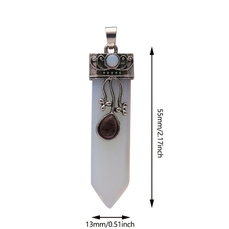 Chakra Arrow Shield Quartz Pendant Necklace