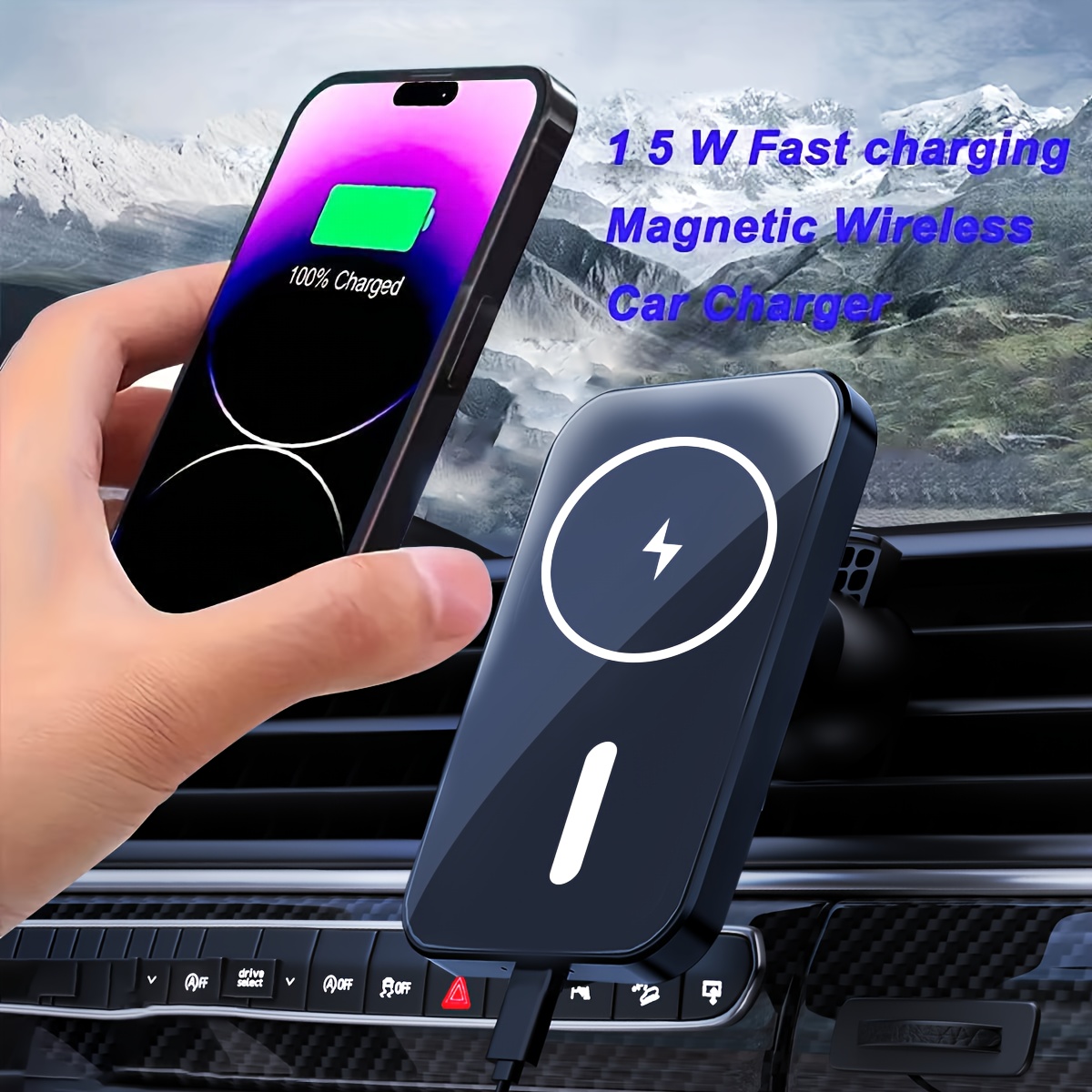 Cargador inalámbrico magnético para iPhone 15/14/13/12 - Cargador  Mag+adaptador USB C de 20 W, soporte de carga inalámbrica rápida con cable  USB-C de
