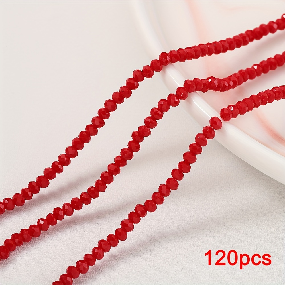 Red Crystal Beads Plated Half Wine Red Faceted Glass Beads Loose Beads For  Diy Bracelet Necklace Jewelry Accessories - Temu Spain