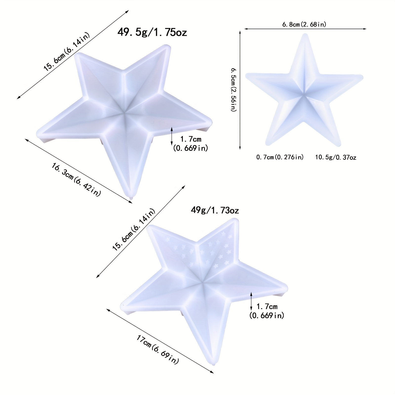 Epoxy Resin Mold Octagonal Star Silicone Mold Diy - Temu