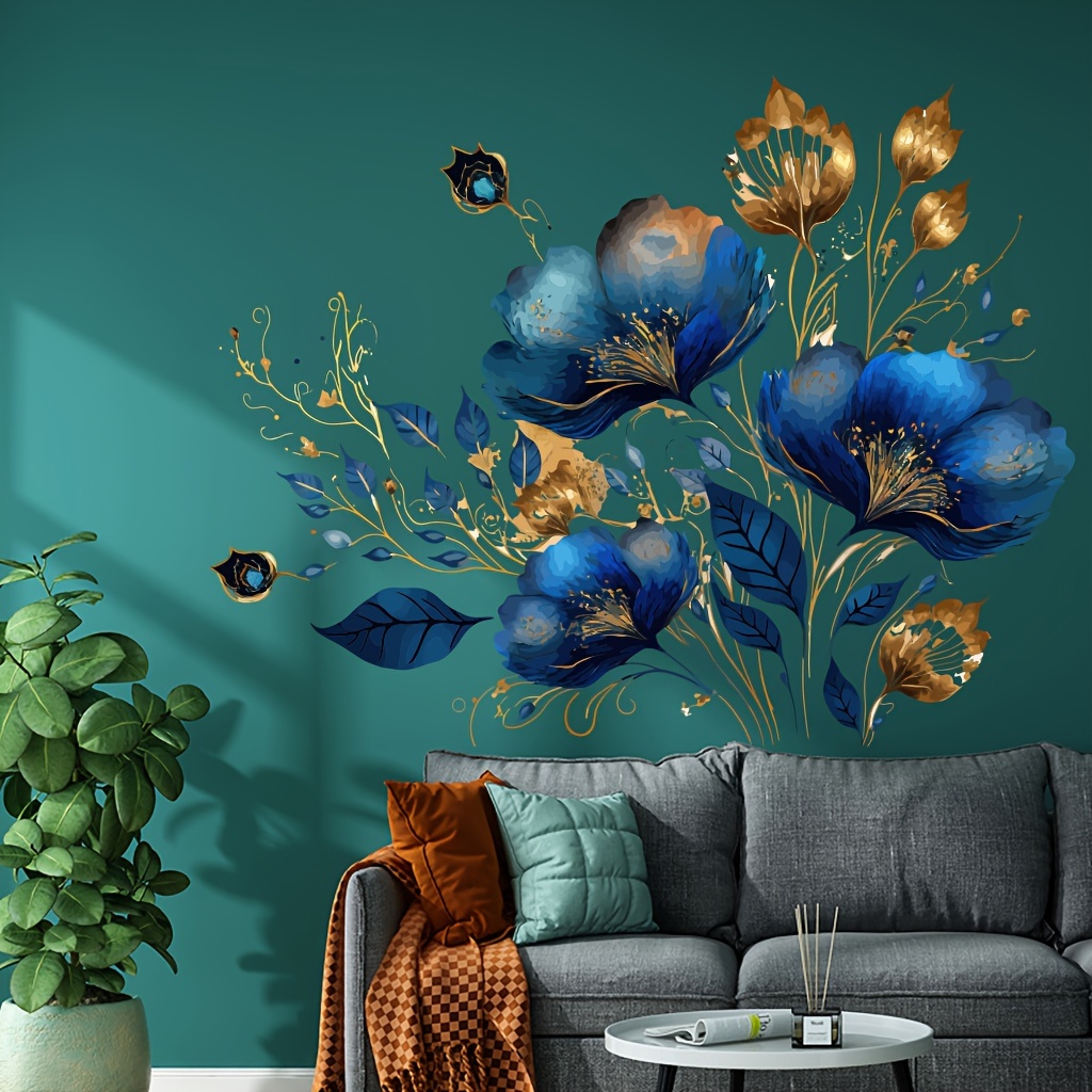 Adesivi murali fiori farfalla per soggiorno camera da letto cucina  decorazione della parete adesivi murali impermeabili