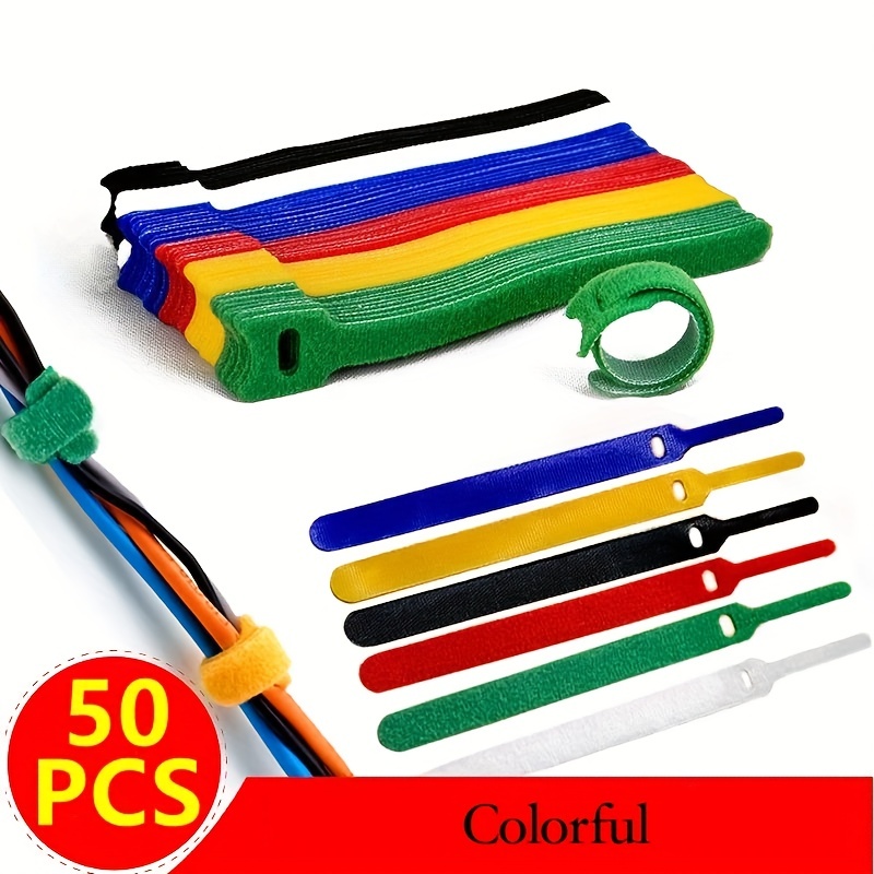 Releasable/Reusable Cable Ties Nylon Plastic Zip Tie Wrap Various Colors