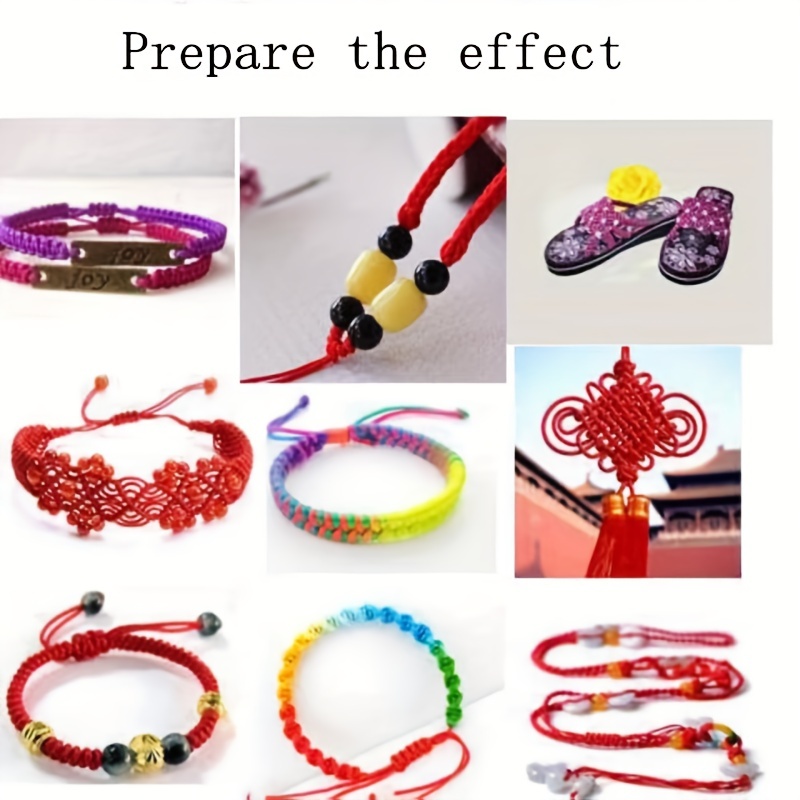 18m 708inch Chinese Knot Rope Line 7 Handwoven Rope Red String Bracelet