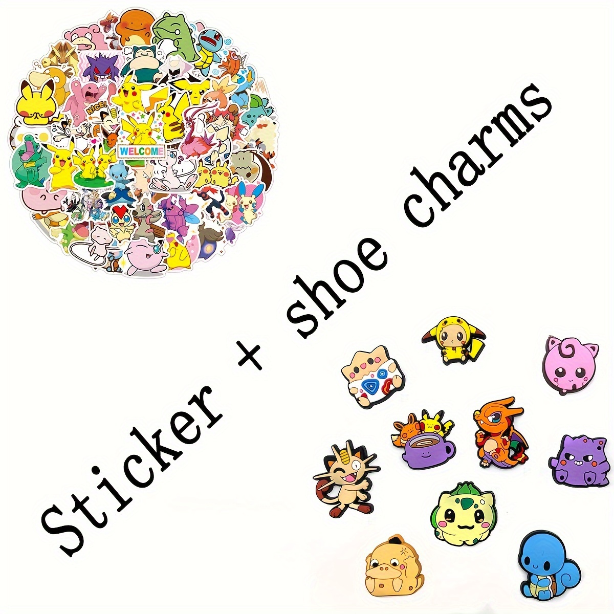 POKEMON Pikachu Stickers Large Waterproof Anime For Laptop Cell