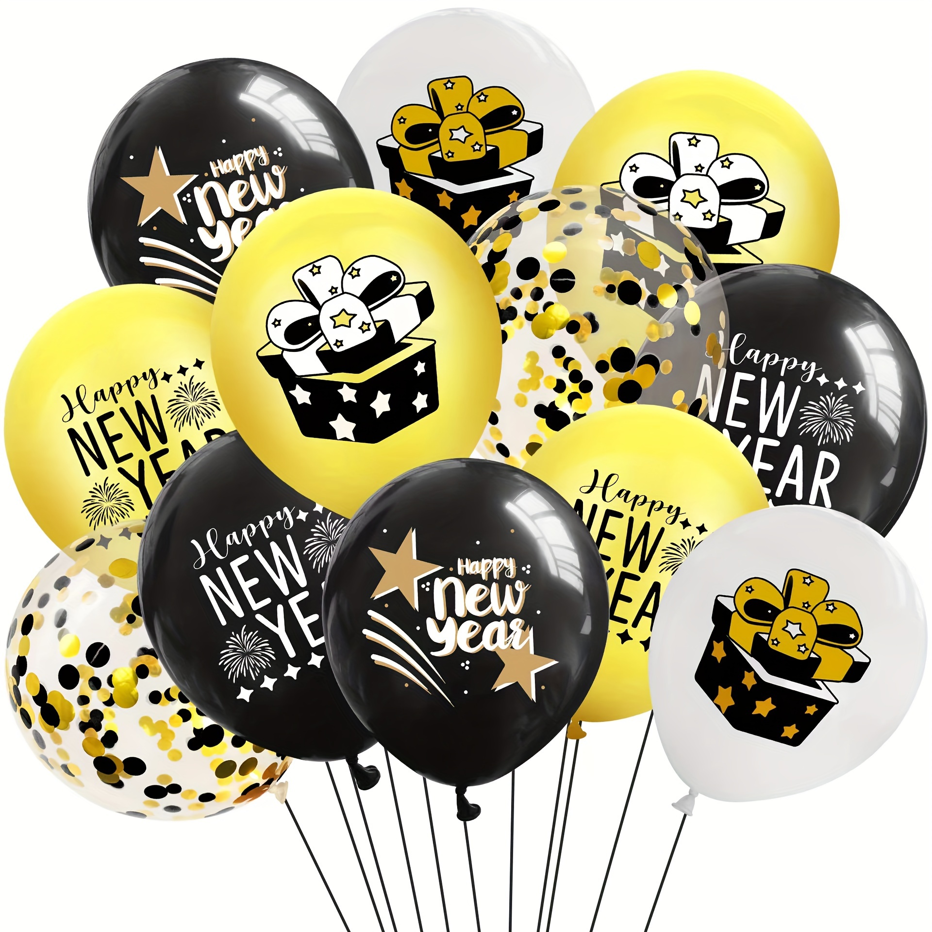 2024 New Year Decoration 2024 Number Balloon Happy New Year - Temu