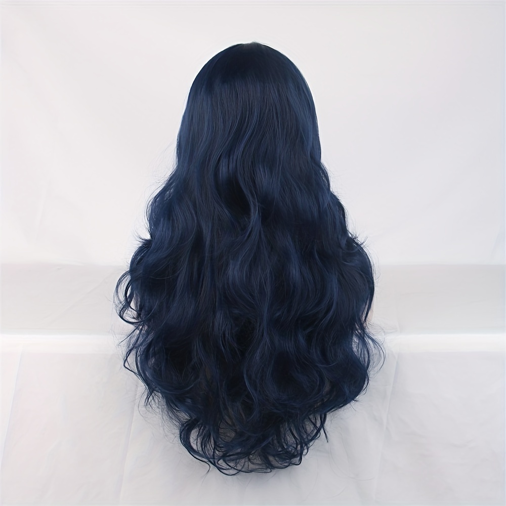 Parrucca ondulata viola blu polveroso per donna. Capelli blu polvere lunghi  fino alle spalle. Capelli blu polverosi della festa di festa. Pronto a  spedire. Spedizione gratuita negli Stati Uniti. -  Italia