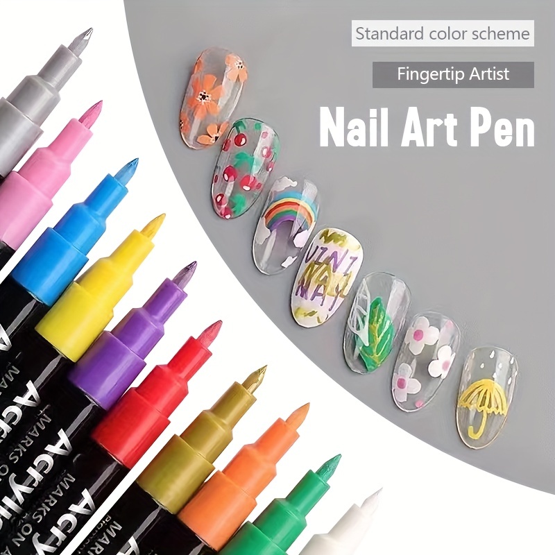 3d Nail Art Pens Nail Point Graffiti Dotting Pen Drawing - Temu
