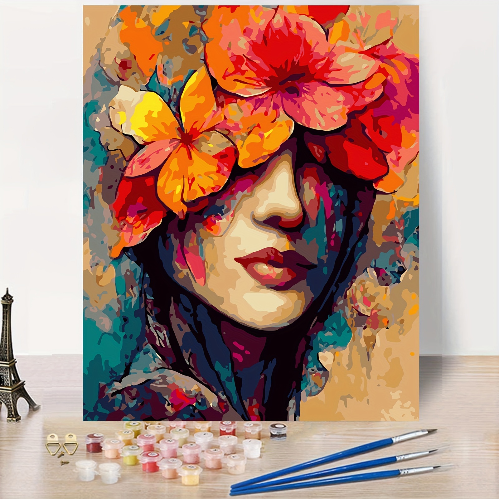 PAINT by NUMBERS Kit for Adults Easy DIY Art , Beautiful Woman Abstract  Portrait, Adults Acrylic Painting Set Home Wall Decor Gift 