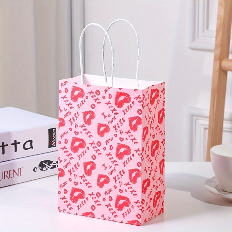 1 Pezzo Borsa Regalo Di Carta Di San Valentino Con Manico, Borsa Di Carta  In Kraft Per Regali Divertenti, Scambio Di Regali, Confezione Regalo, Feste  Di San Valentino, Piccoli Regali