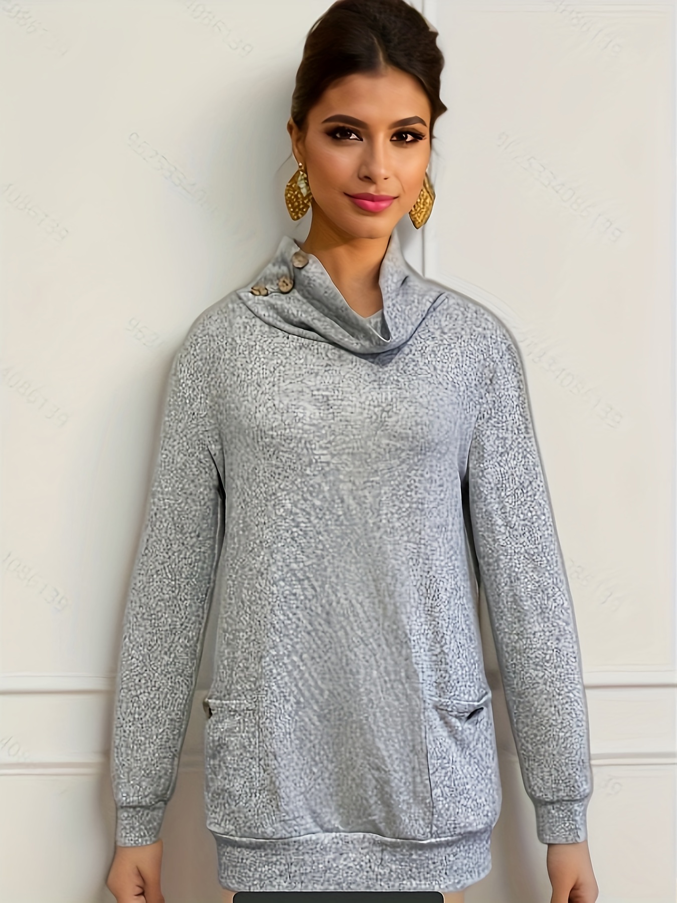 Cowl Neck Sweatshirt Women