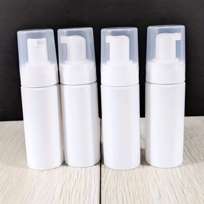 Foam Bottle with Brush, Transparent Foam Pump Bottle with Brush Spiral  Bottle Mouth for Facial Cleanser(#1)