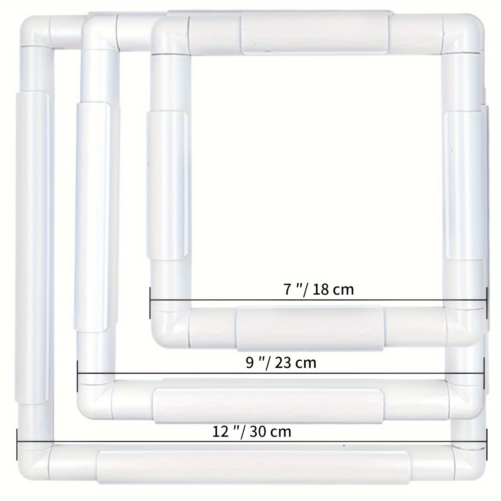 Q-Snap Frame PVC Tubing 8 by 8-Inch for Needlework & Quilting