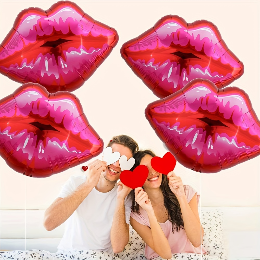 5 Uds Globos Grandes Labios Decoración Globos Grandes Día - Temu