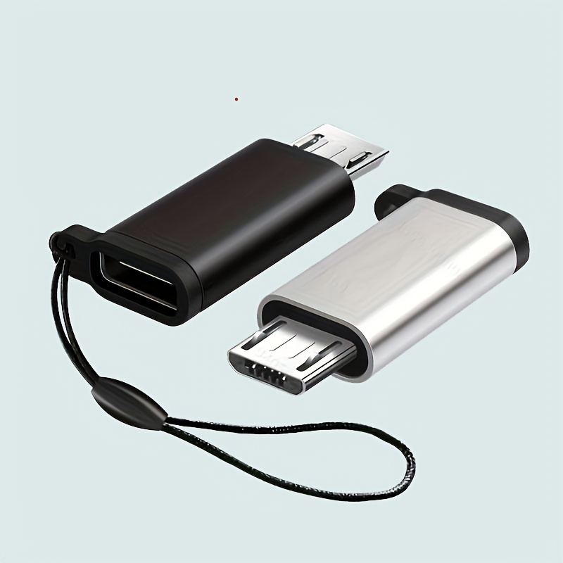 Cable USB tipo C a micro USB, convertidor de adaptador USB-C macho a  Micro-B macho de 90 grados para MacBook Pro, laptop, dispositivos Android  (solo
