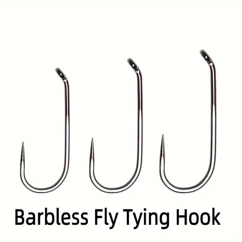 14 #16 #18 High carbon Steel Barbless Hooks Fly Tying Hook - Temu Mauritius