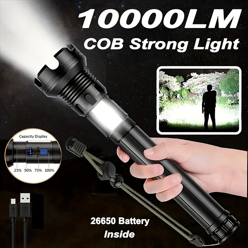 16 Led Flashlight Tactical Flashlight Powerful Handheld - Temu