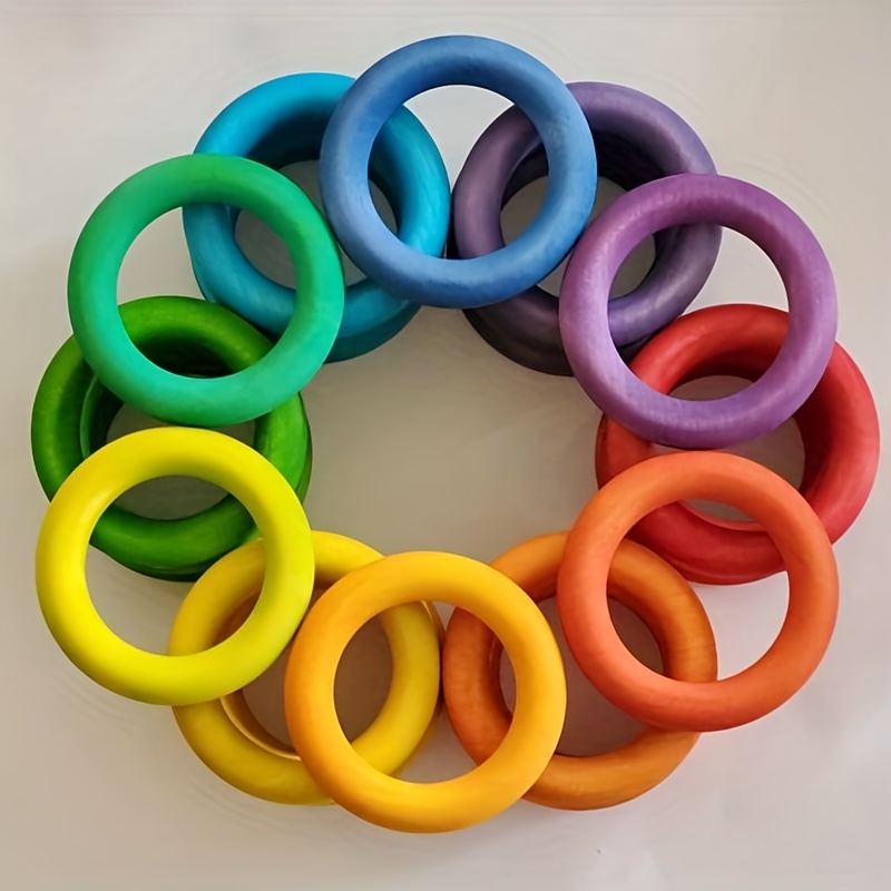 25pcs Craft Wooden Rings, 2 Inch Wooden Lace Wooden Rings, Hoops And  Pendant Connectors For Plant Hangers, Jewelry Making, And DIY Crafts