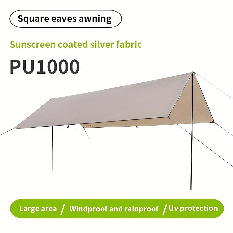 1pc large size canopy sun protection and rainproof portable awning for outdoor camping picnic sports & outdoors temu