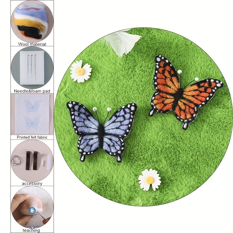 Monarch Butterfly Felt Embroidery Kit | Harts Fabric