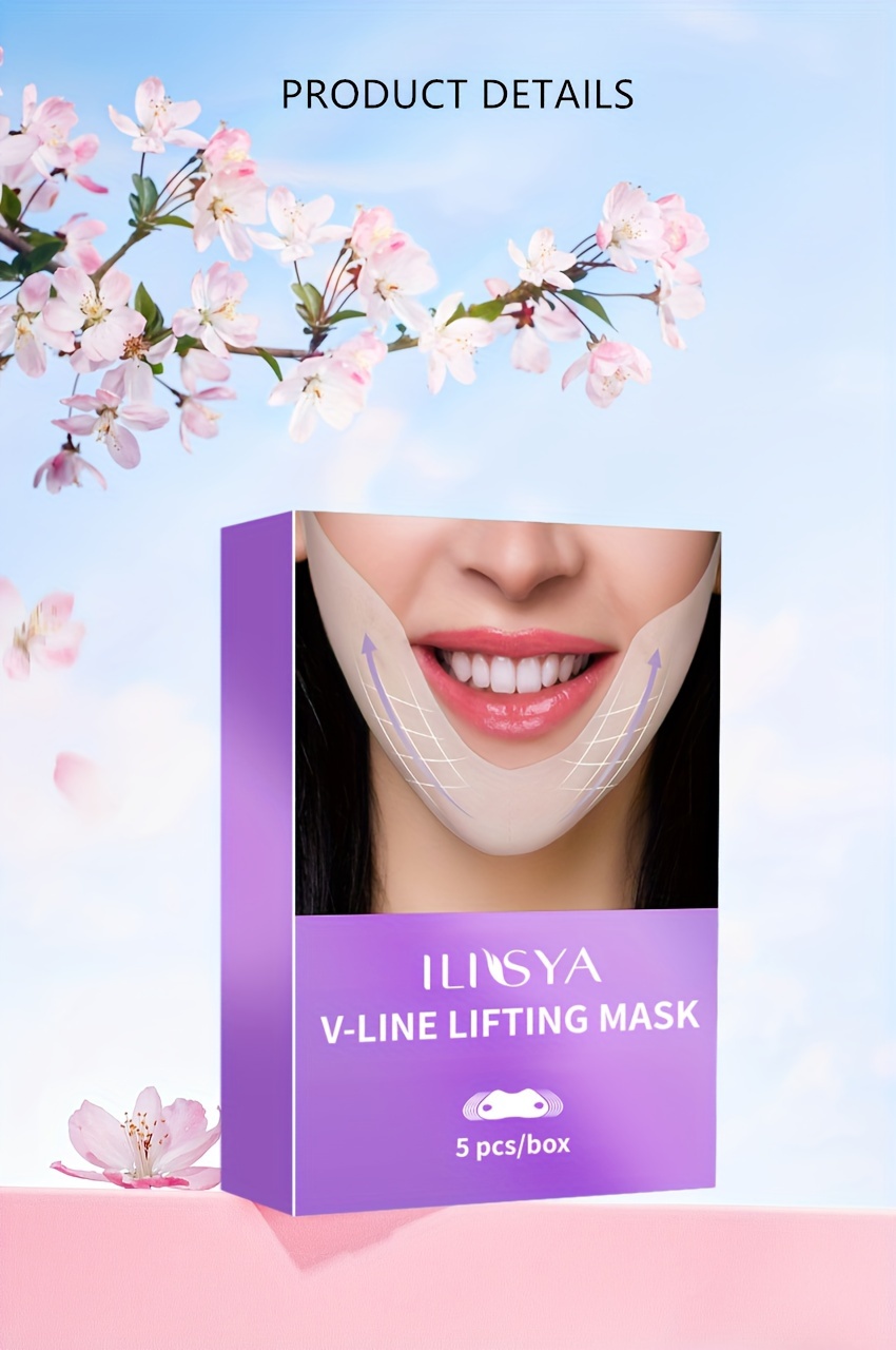 ILISYA V-Line Caffeine Face Mask Firming V-Shape Facial Mask Lift  Tightening Skin Moisturizing Treatment for Double Chin