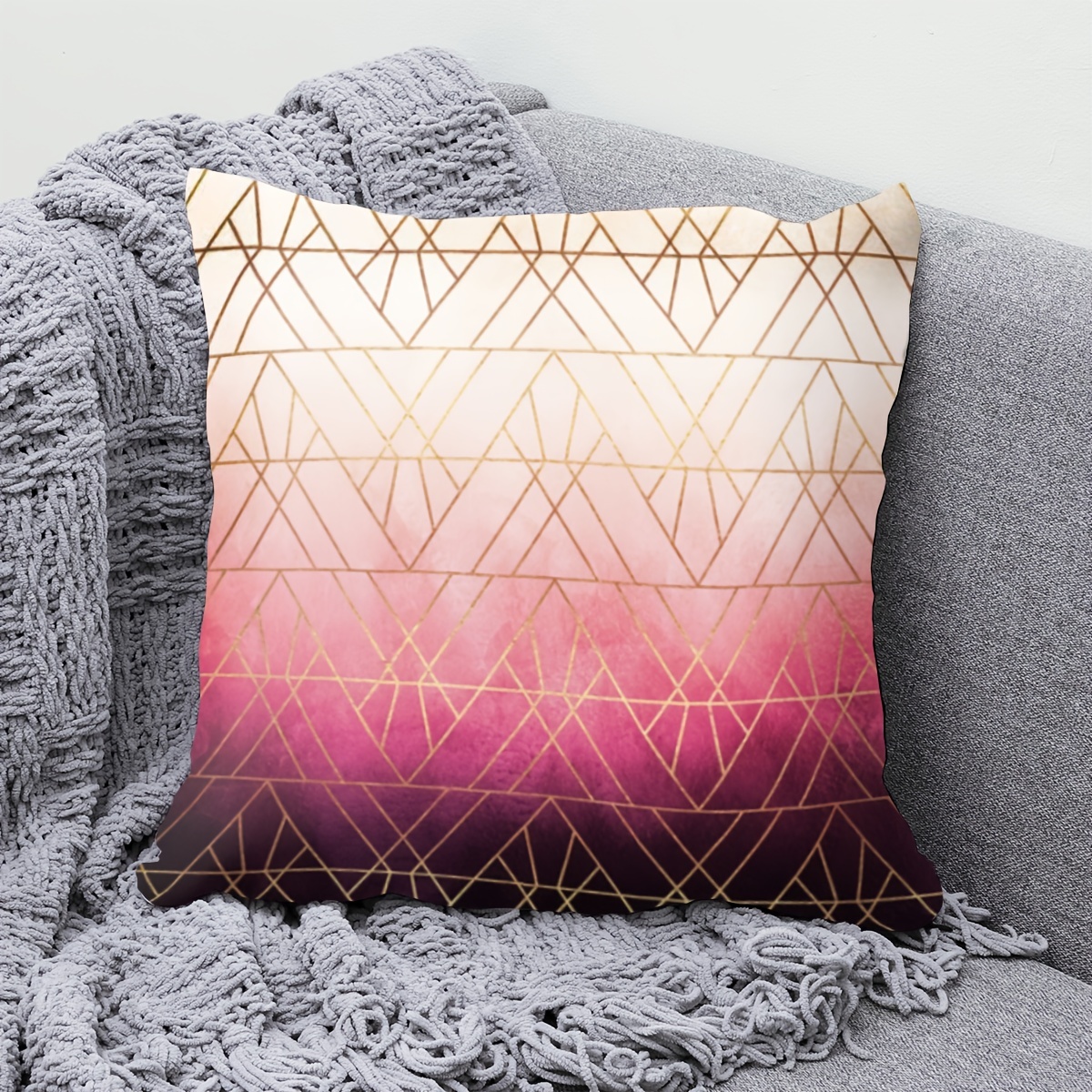 Flesh Pink Velvet Cushion Cover Pillow Case Soft Throw Pillow