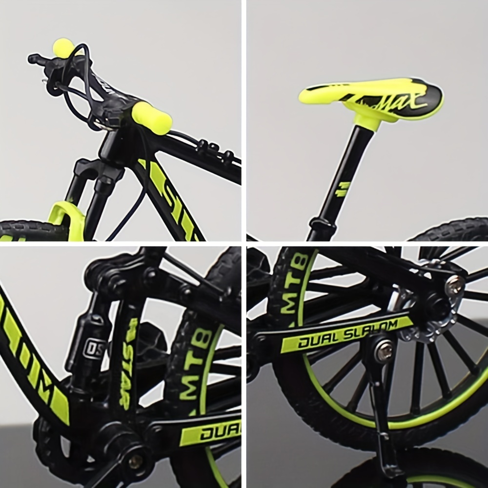 Modèle de vélo en alliage, jouets de vélo de montagne de véhicules de vélo  de course de doigts, jouet de modèle de vélo d'équitation miniature 