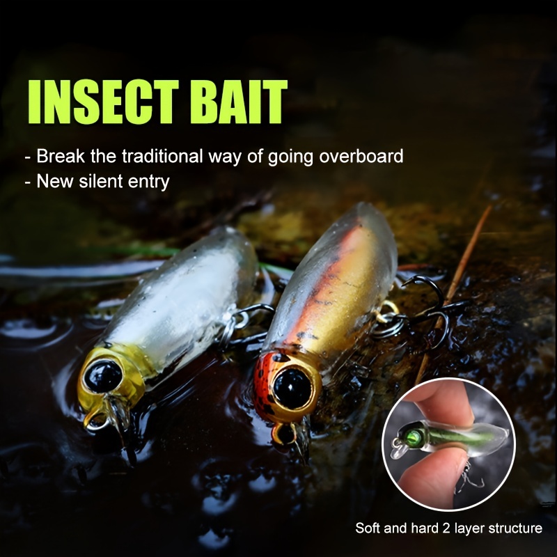Dry Fishing Lures Set Bionic Insect Bait Hooks Fishing - Temu