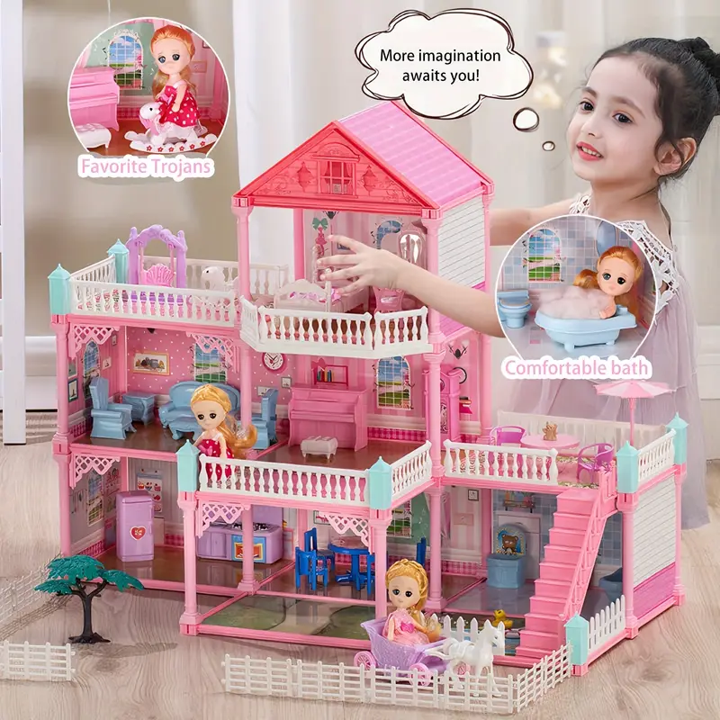 Children's Game House Princess Dream Castle Villa Toys, Girl's