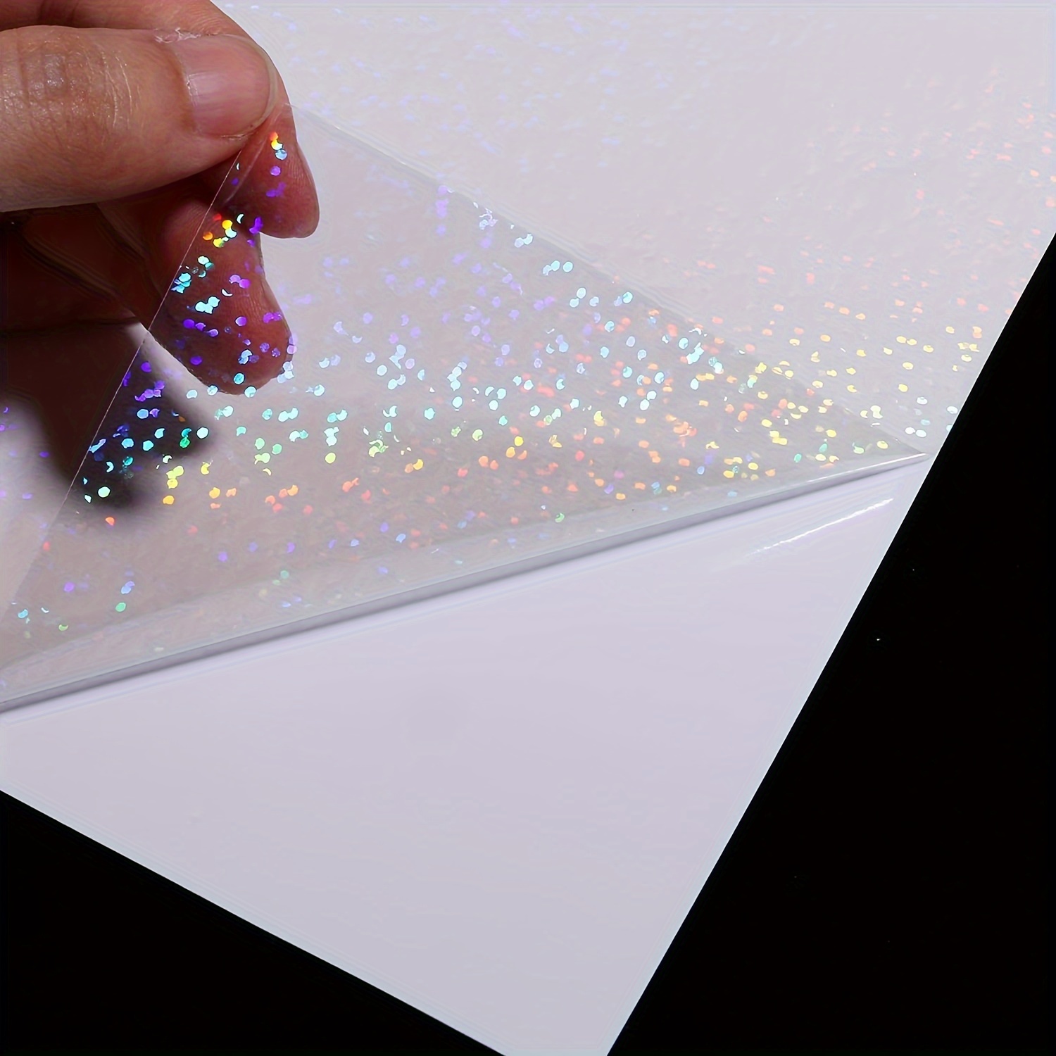 Holographic Laminate Sheets Clear Glitter A4 Size Vinyl Sticker Paper  Holographic Overlay Self Adhesive Waterproof Transparent Film, - Temu Czech  Republic