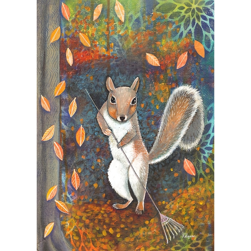 Cute Squirrel Merry Christmas Garden Flag Waterproof - Temu