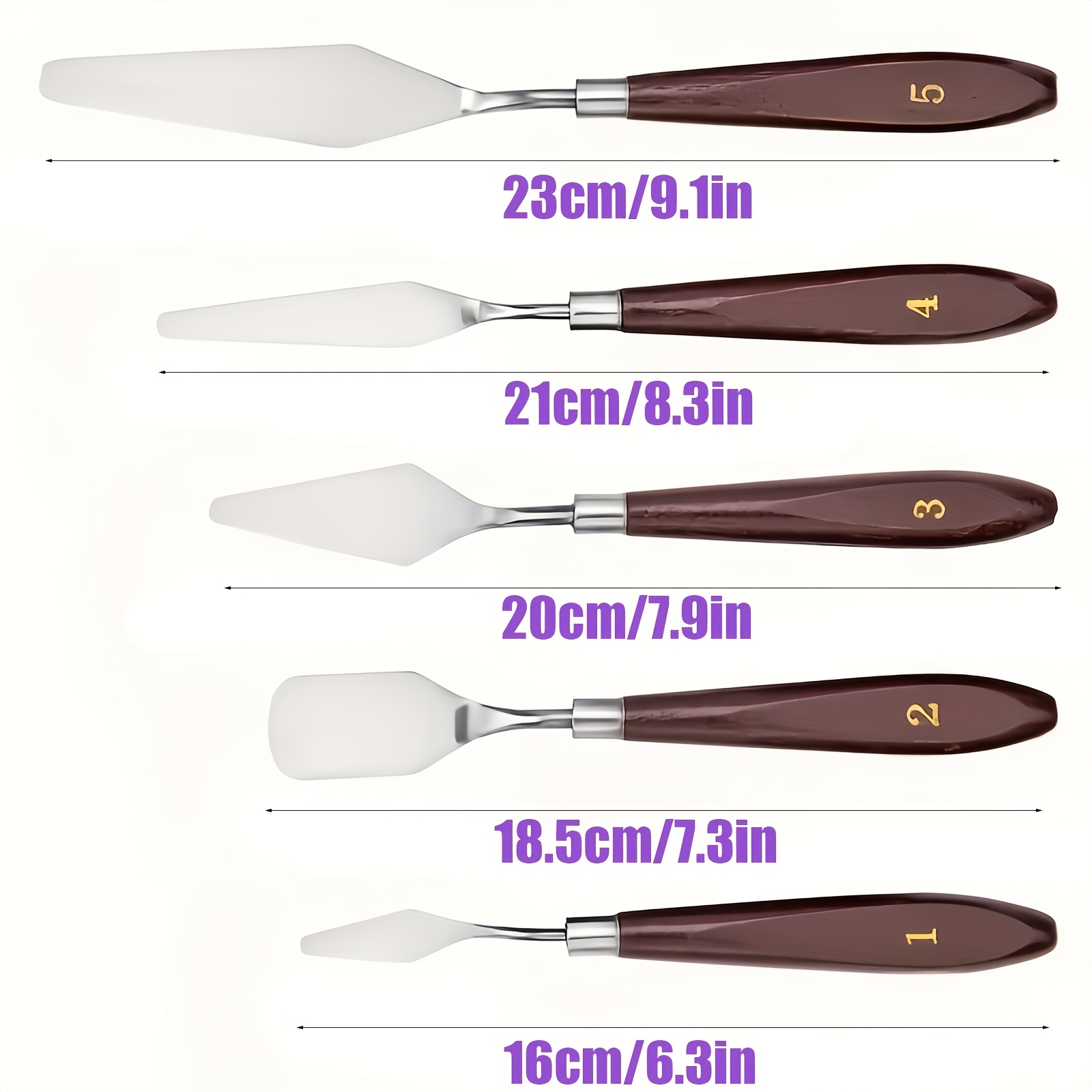 7pcs/set Stainless Steel Oil Painting Knife Artist Spatula Art Tools  Stationery Cake Baking Supplies Painting Tools