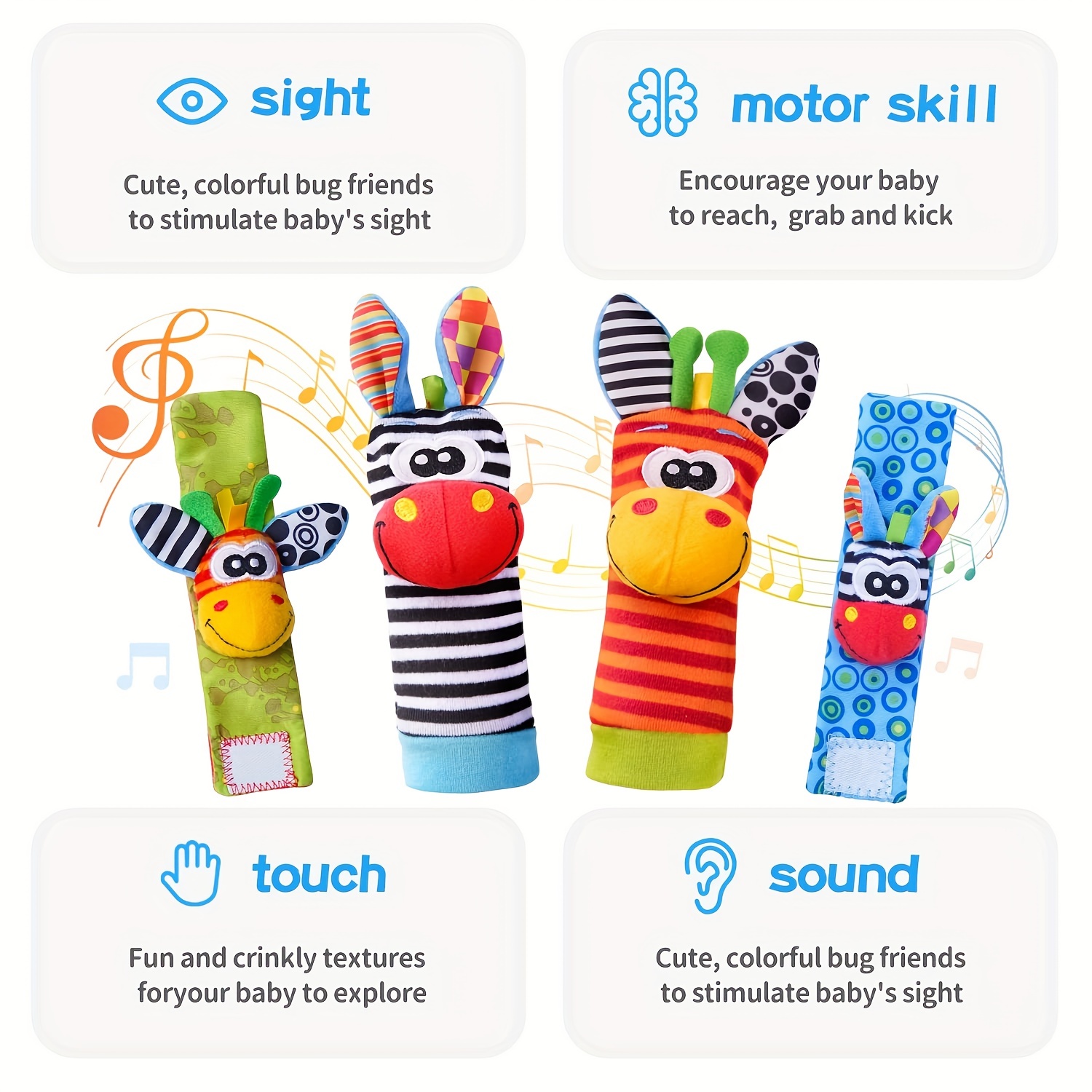 Baby Wrist Rattles Foot Finder Toys Set Perfect Gift - Temu