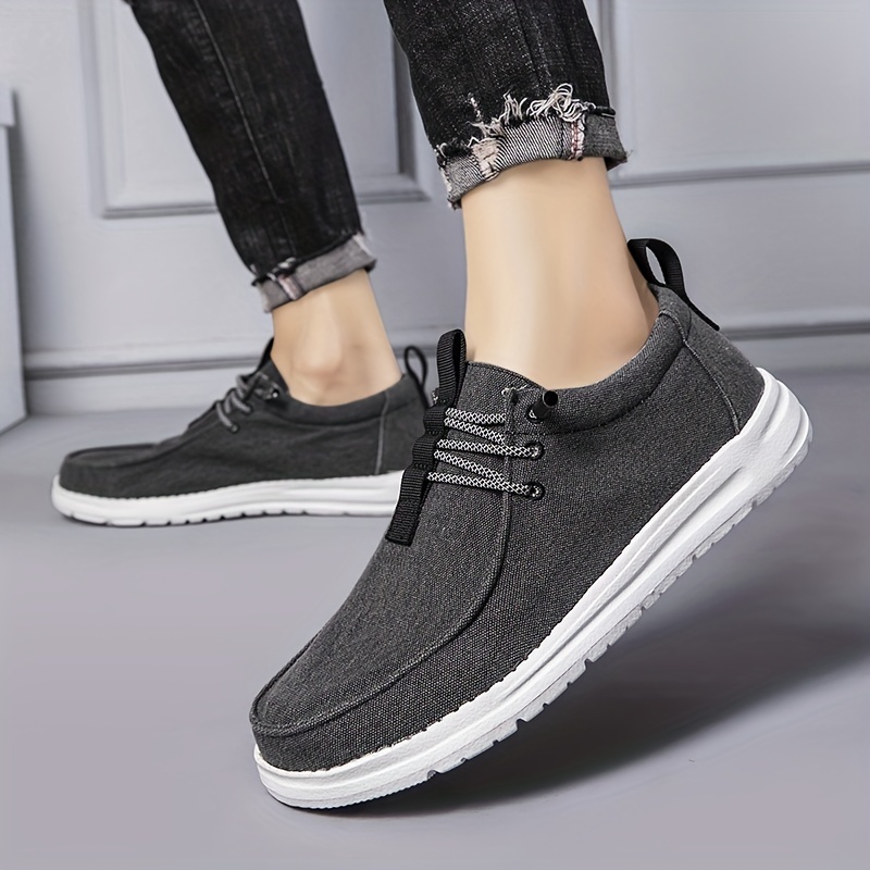 Men's Solid Color High Top Lace-up Flat Sneakers, Casual Outdoor Rubber  Sole Anti-skid Walking Shoes - Temu