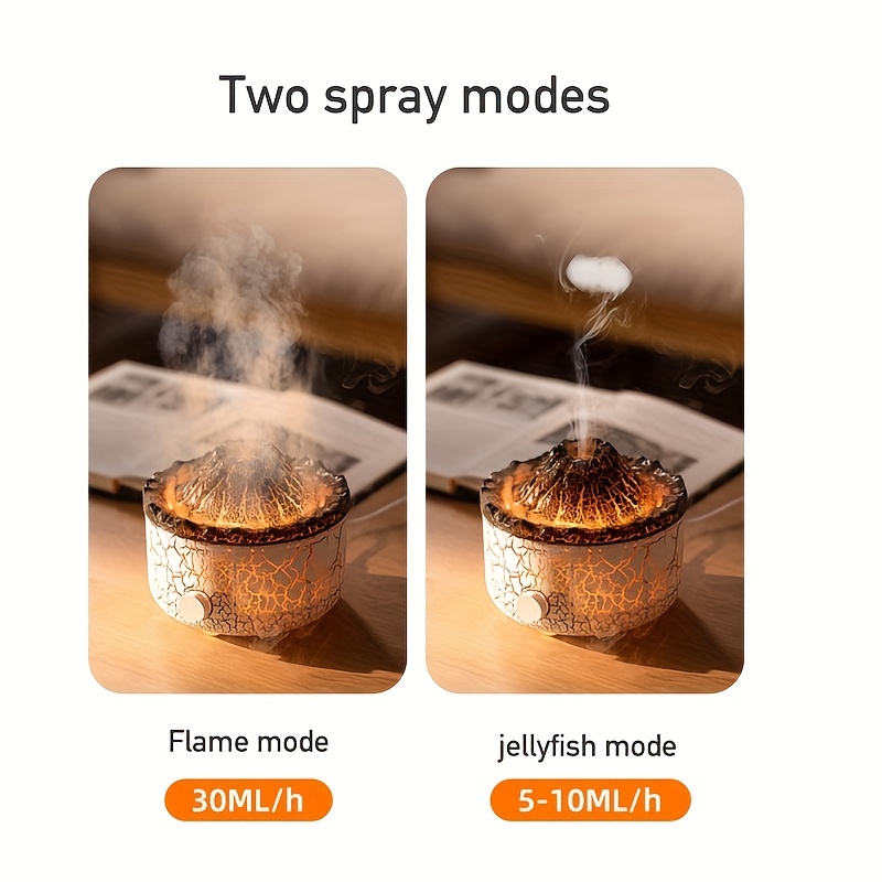Diffuseur d'aromathérapie d'air de flamme de volcan de 560 ml