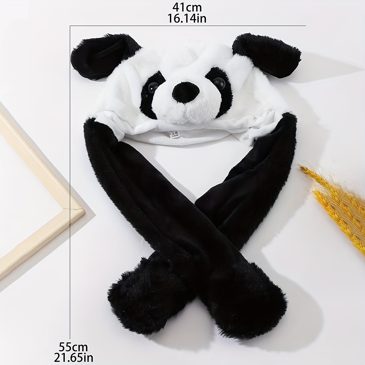 black bunny hat with moving ears