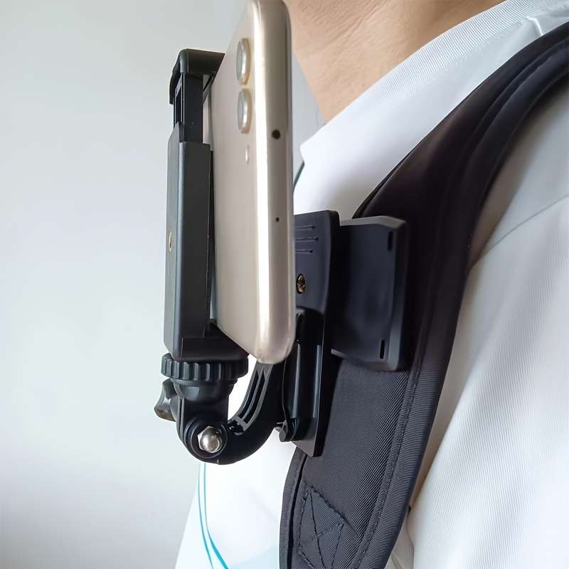 Support de cou magnétique pour selfie POV avec clip de téléphone vertical,  angle centré réglable, support de vue d'épaule pour GoPro Max Hero Insta360