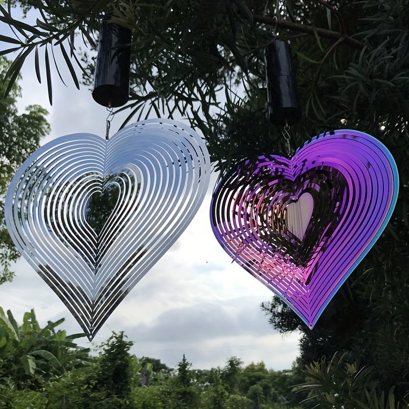 1pc 3D Love Hanging Wind Spinner Décor extérieur pour 3D Heart Garden Wind  Chimes Métal Yard Spinners 3D Acier inoxydable Spinner Love Gifts 3D  Spinner avec crochet rotatif à 360 ° - Temu Canada