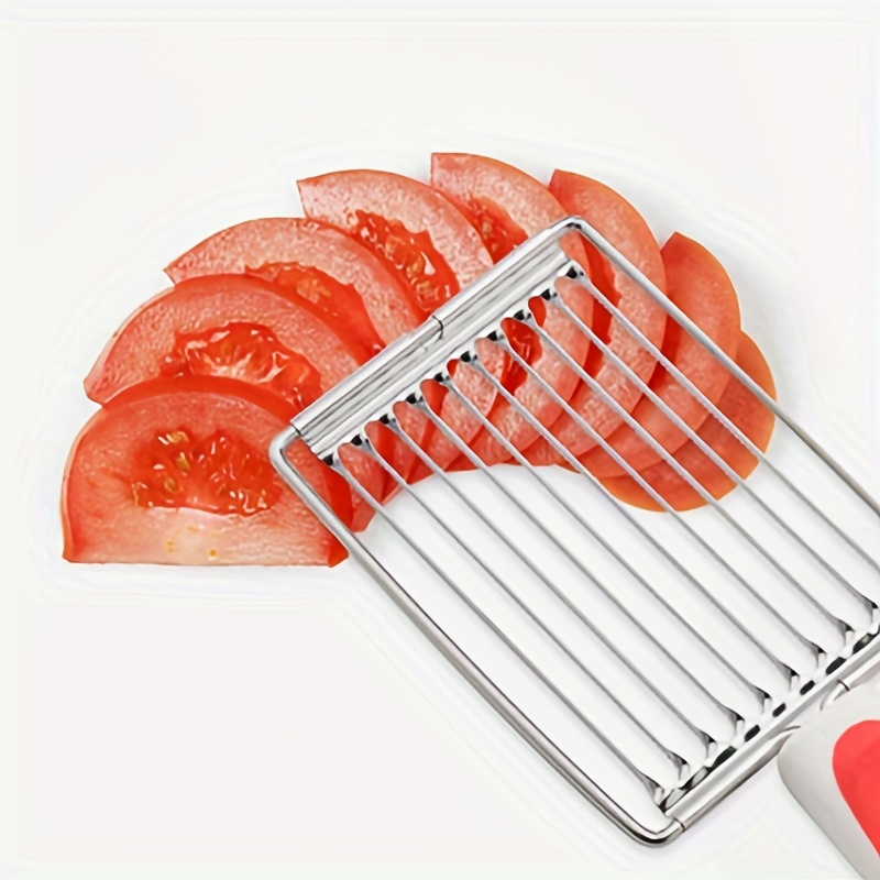 Tomato Slicer - Easy Stainless Steel Fruit Vegetable Cutter