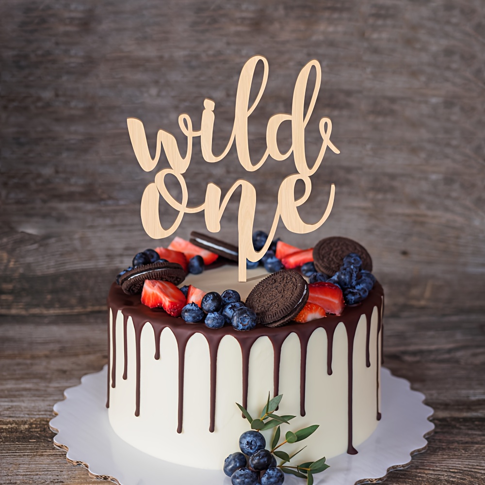  Decoración de pastel con purpurina de doble cara para el primer  cumpleaños de niño con corona, decoración azul real para tartas de primer  cumpleaños, suministros de decoración de fiesta : Comida