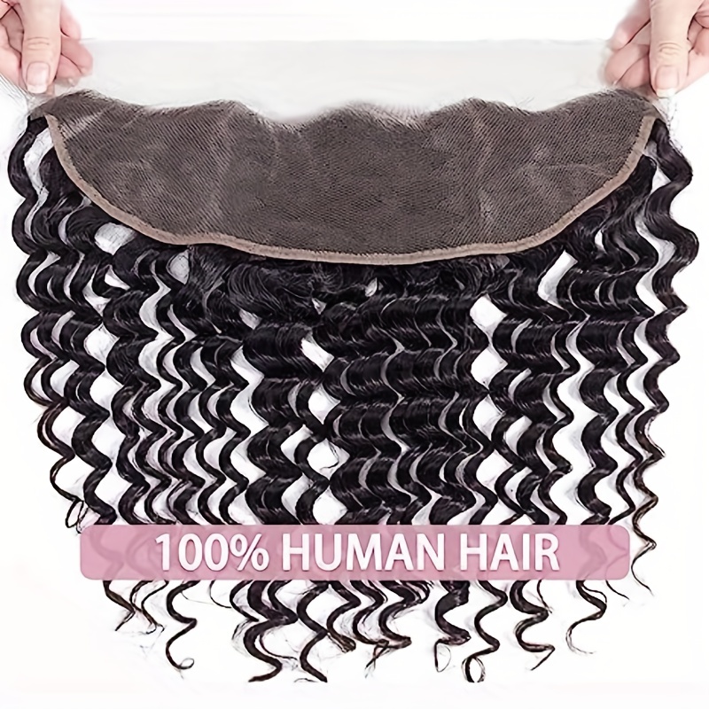 Deep Wave Lace Frontal Closure 13x4 Ear To Ear 100% Unprocessed