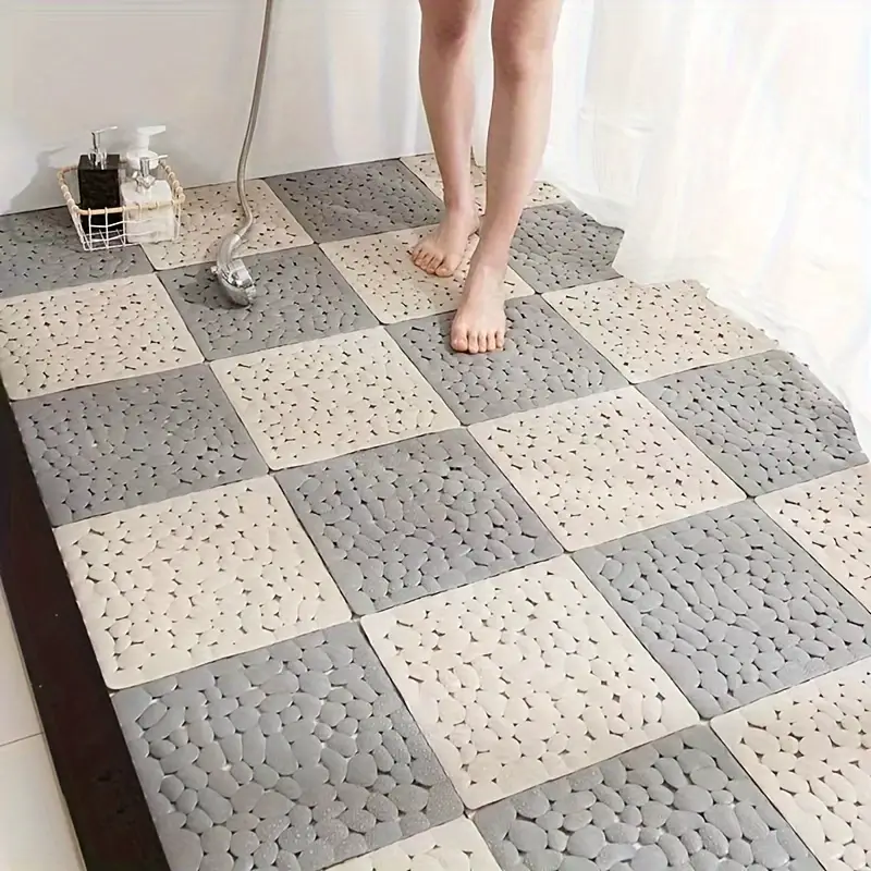 1PCS Bathroom Anti-fall Non-slip Foot Mat, Splicing Non-slip Mat, Toilet  Shower Full Padded Floor Mat, Bathroom Toilet Waterproof Water Insulation  Mat